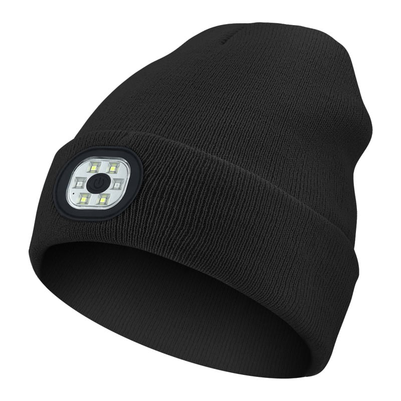 Unisex Bluetooth Wintermütze mit LED-Licht & kabellosen Kopfhörern für Outdoor-Sport und warme Ohren.