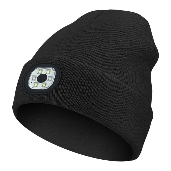 Unisex Bluetooth Wintermütze mit LED-Licht & kabellosen Kopfhörern für Outdoor-Sport und warme Ohren.