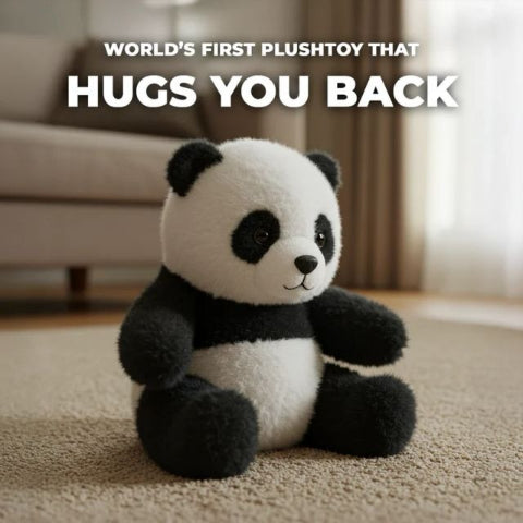 Beruhigendes Panda Plüschtier mit CuddleMotion, perfektes interaktives Geschenk für Kinder & Erwachsene.