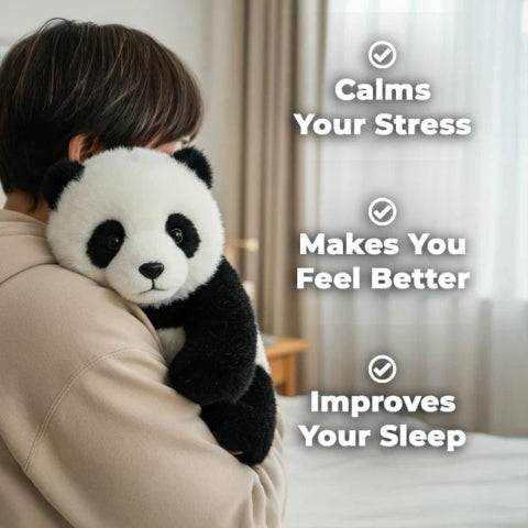 Kuscheliges interaktives Panda Stofftier mit CuddleMotion-Bewegung, weich und beruhigend für alle Altersgruppen.
