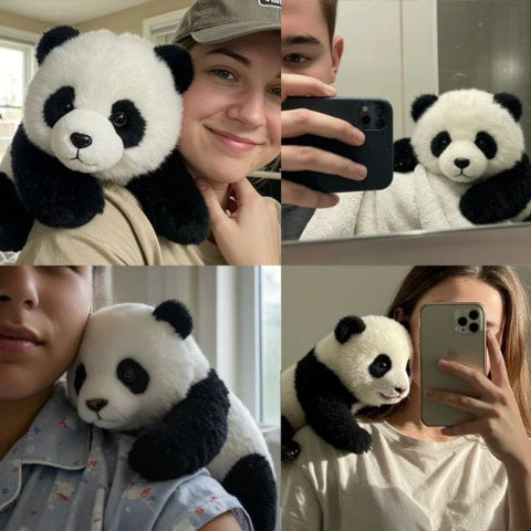 Flauschiges interaktives Panda Kuscheltier mit CuddleMotion, ein weiches Stofftier für Entspannung und Trost.