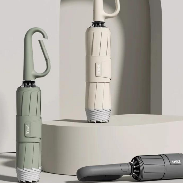 Innovativer Automatikschirm, wasserdicht & windfest, mit Sicherheitsreflektoren für mehr Sichtbarkeit outdoor.