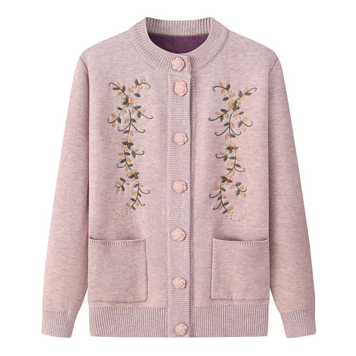 Vielseitiger Damen Strickcardigan Übergröße, elegant mit Vintage-Muster für Freizeit.