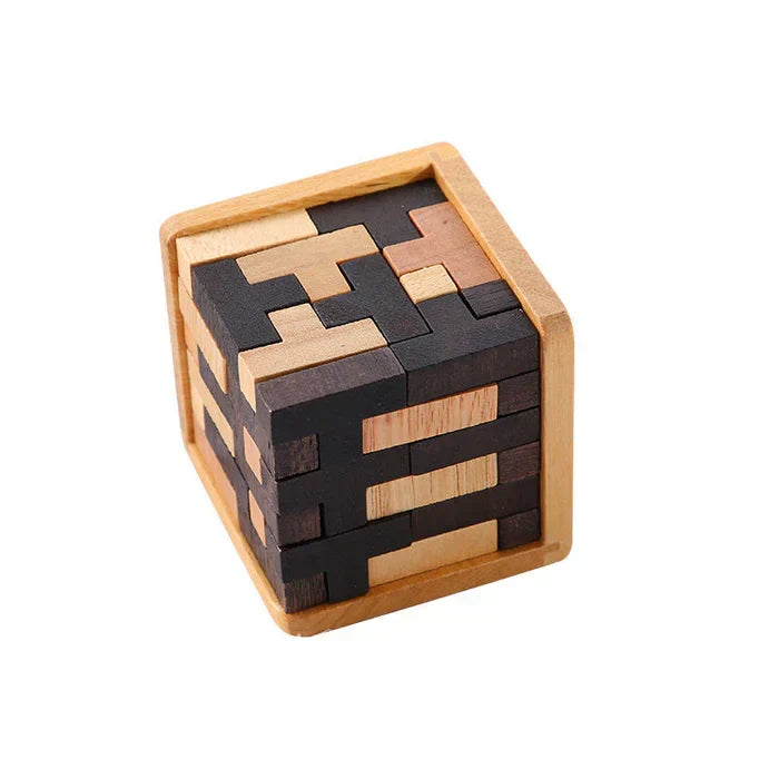 Komplexes 3D Holz-Denkspiel für Gehirntraining & Geduld, ideal für Kinder und erwachsene Puzzle-Fans.