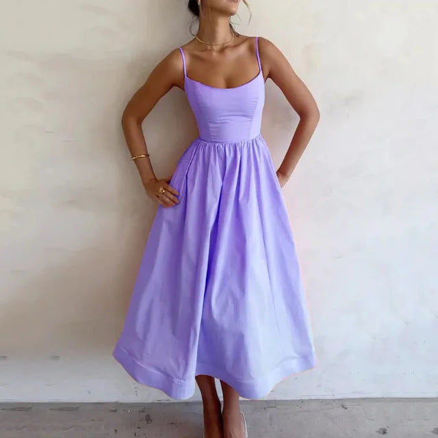 Vielseitiges Damen A-Linien Cocktailkleid für Sommerpartys und festliche Anlässe, elegant und ärmellos.