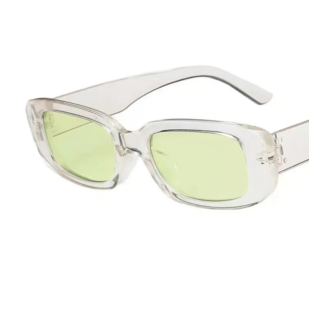 Fashion-Brille: Retro Vintage Unisex Sonnenbrille, rechteckig, für den Sommer.