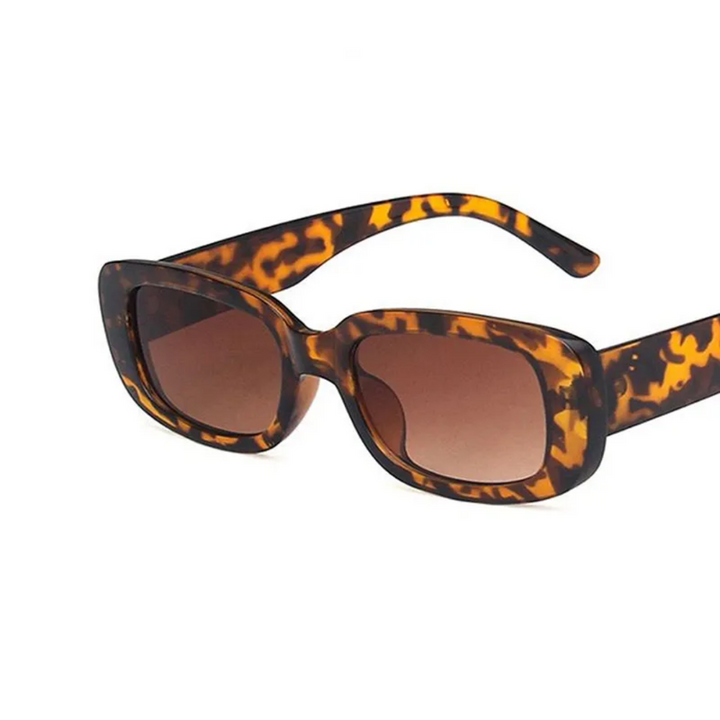 Trendy Unisex Sonnenbrille: Rechteckiges Design, Retro-Stil für den Sommer.