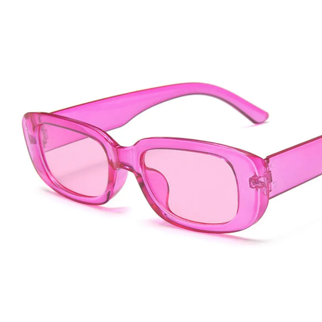 Stylische rechteckige Sonnenbrille im Retro-Stil; Unisex, UV400, für alle Anlässe.