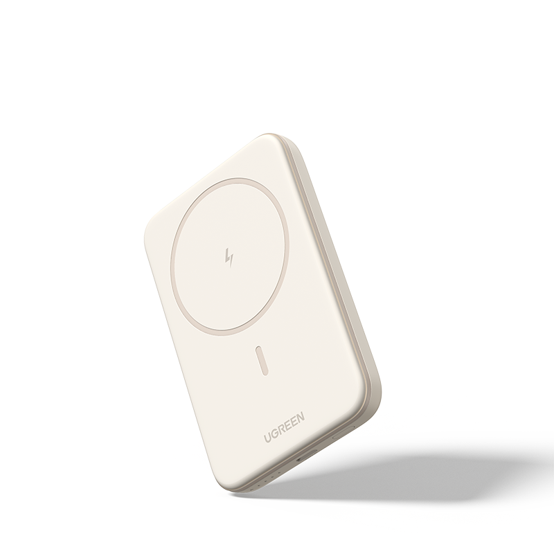 Magnetische Powerbank 10.000 mAh. Kabelloses Schnellladegerät mit 20W USB-C. Ideal für unterwegs.