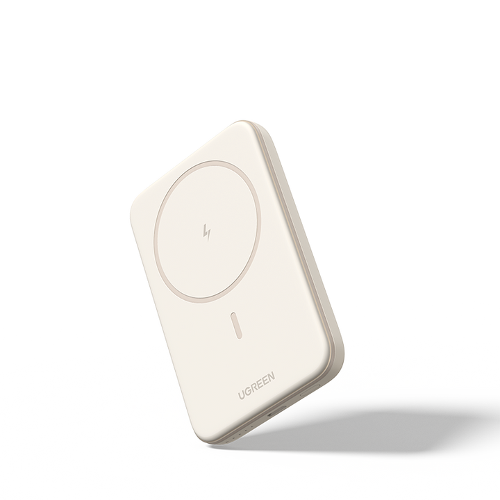 Magnetische Powerbank 10.000 mAh. Kabelloses Schnellladegerät mit 20W USB-C. Ideal für unterwegs.