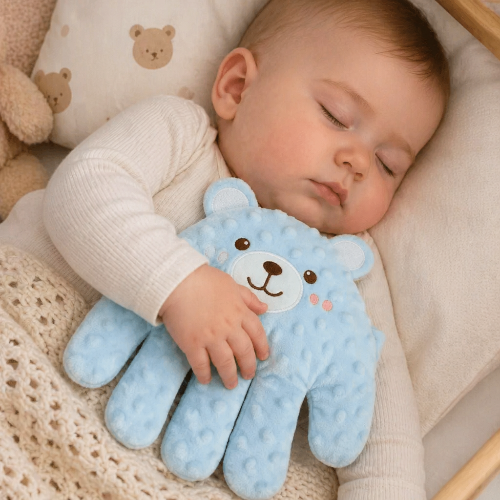 Vielseitige Baby Einschlafhilfe für die Schlafroutine von Neugeborenen & Kleinkindern, schafft Geborgenheit im Bettchen.