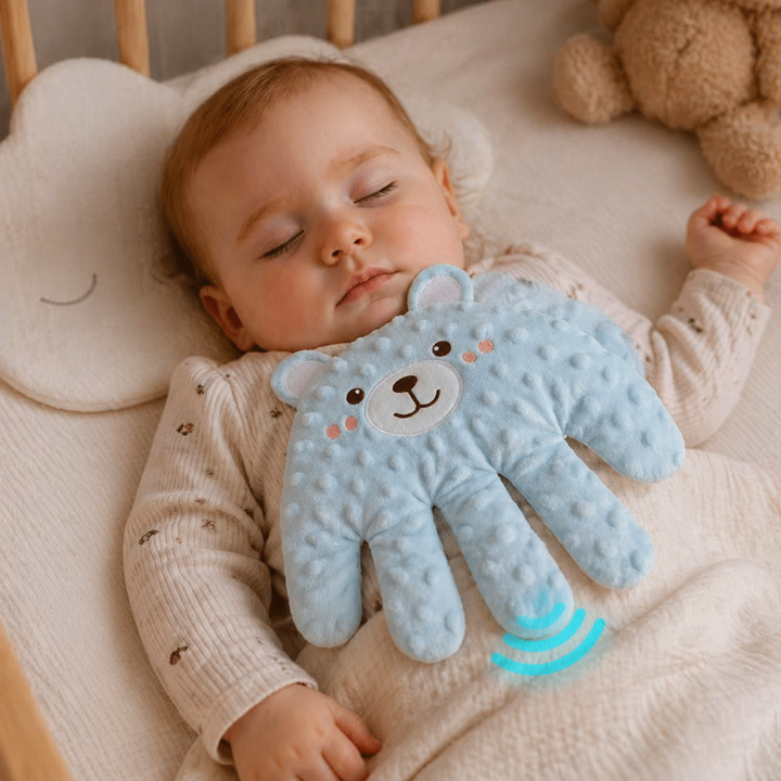 Baby Einschlafhilfe mit Klopffunktion für ruhigen Schlaf & Selbstständigkeit bei Neugeborenen und Kleinkindern.