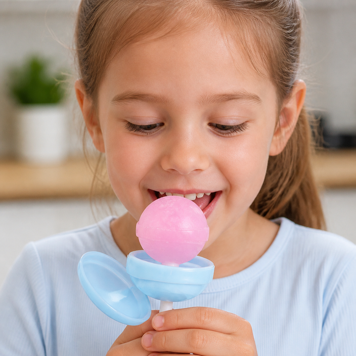 Wiederverwendbare Eisformen als Lollipops für selbstgemachtes Eis. Ideal für Kindergeburtstage & Familienaktivitäten.