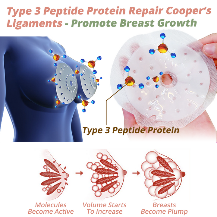 Peptidprotein Brustpflaster für Damen, fördert Hautstraffung und jugendliche Brustkontur. Effektive Schönheitspflege.