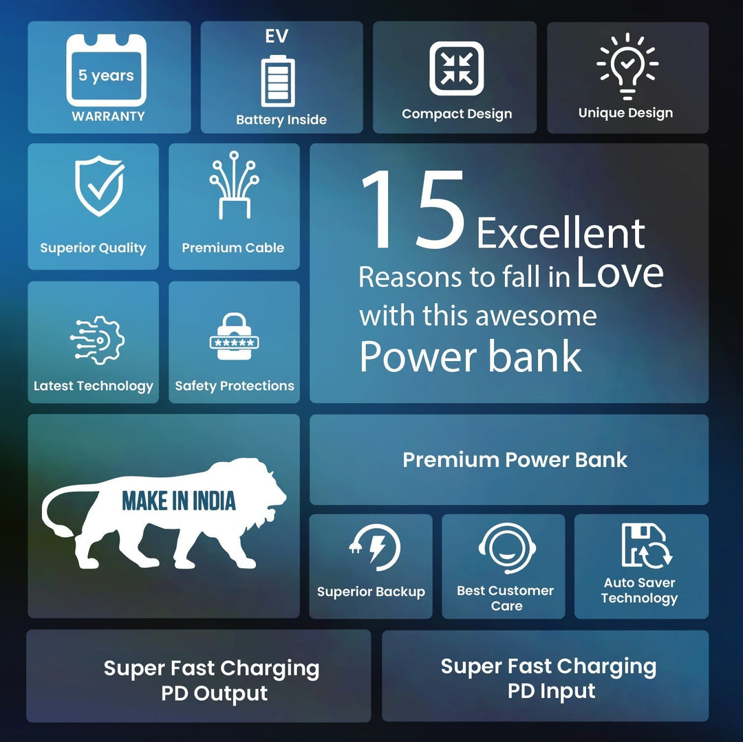 Schlanke, kompakte 5000 mAh Mini Powerbank, perfekt als mobiles Smartphone Zubehör.