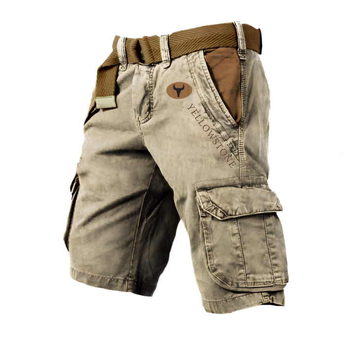 Herren Cargo-Shorts mit 6 Taschen für Freizeit und Outdoor, bequem und robust, perfekt für den Sommer.