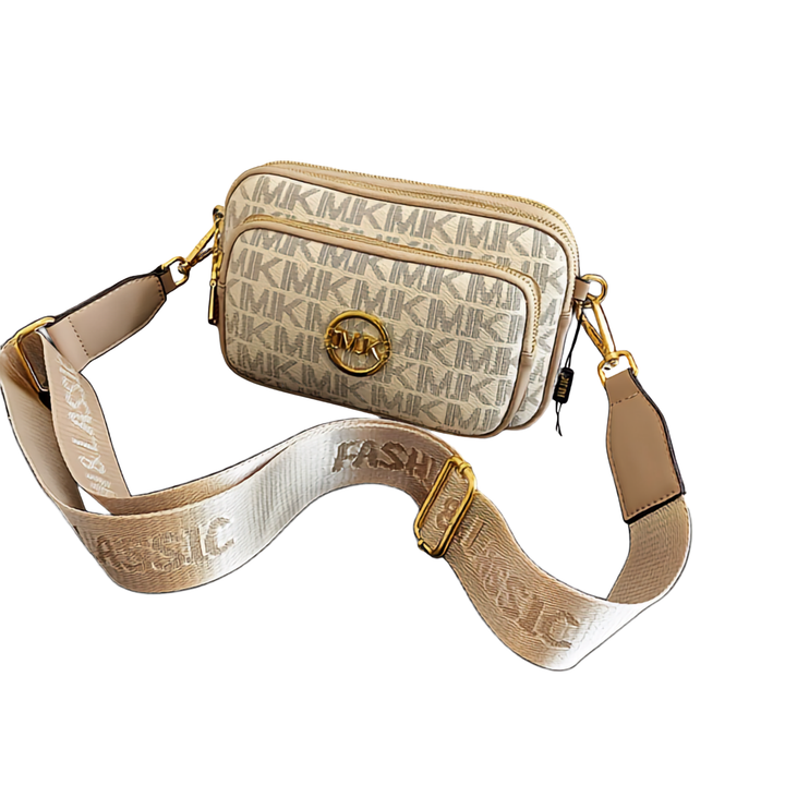 Elegante Vintage Damen Umhängetasche in Beige, geräumig für Business & Alltag. Stilvolle Handtasche mit Schultergurt.