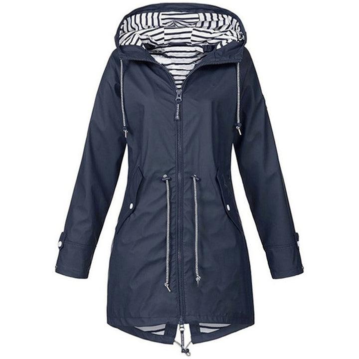 Damen Winterparka, lang geschnitten, mit Kapuze. Ideal als warme Übergangsjacke für Herbsttage.