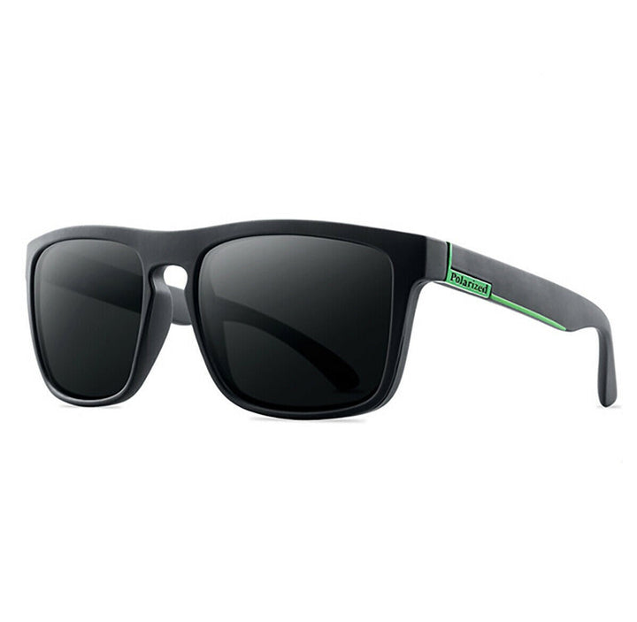 Quadratische Retro-Sonnenbrille unisex mit polarisierten Gläsern, bietet UV400 Schutz als Sommeraccessoire.