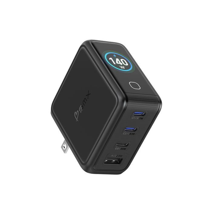 Zuverlässiger 140W GaN USB-C Schnelllader für blitzschnelles und effizientes Aufladen Ihrer Elektronik.