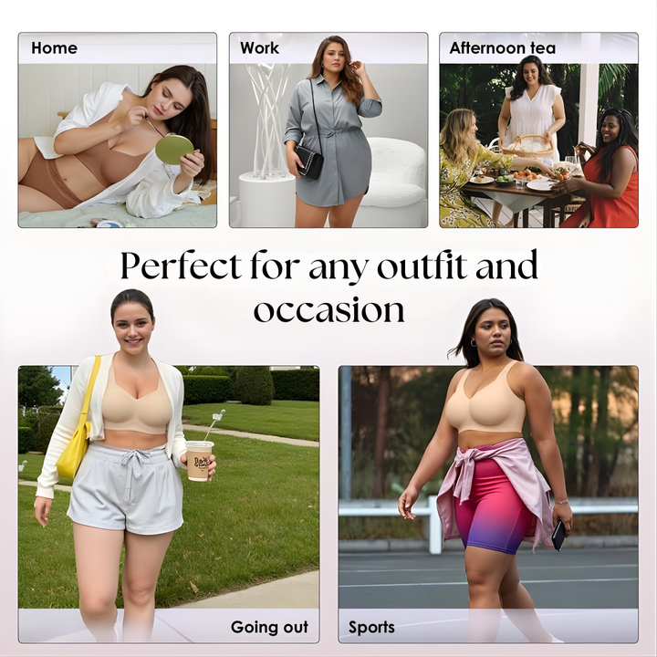 Dessous für Damen: Bügelloser Komfort BH, gepolstert mit Gelstreifen für unübertroffene Weichheit & Halt.