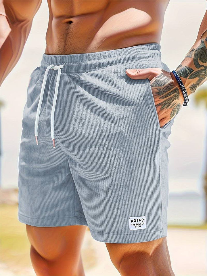Bequeme Herren-Strandshorts mit Kordelzug, ideal für maximale Bewegungsfreiheit & Komfort im Sommer.