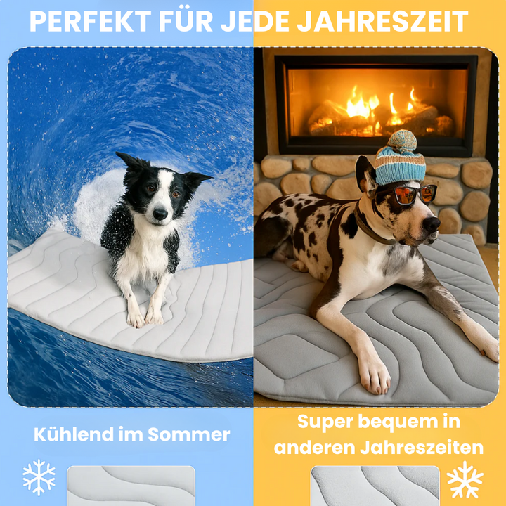 Kühlende Hundematte für den Sommer, bietet Hunden Entspannung und Komfort an heißen Tagen.