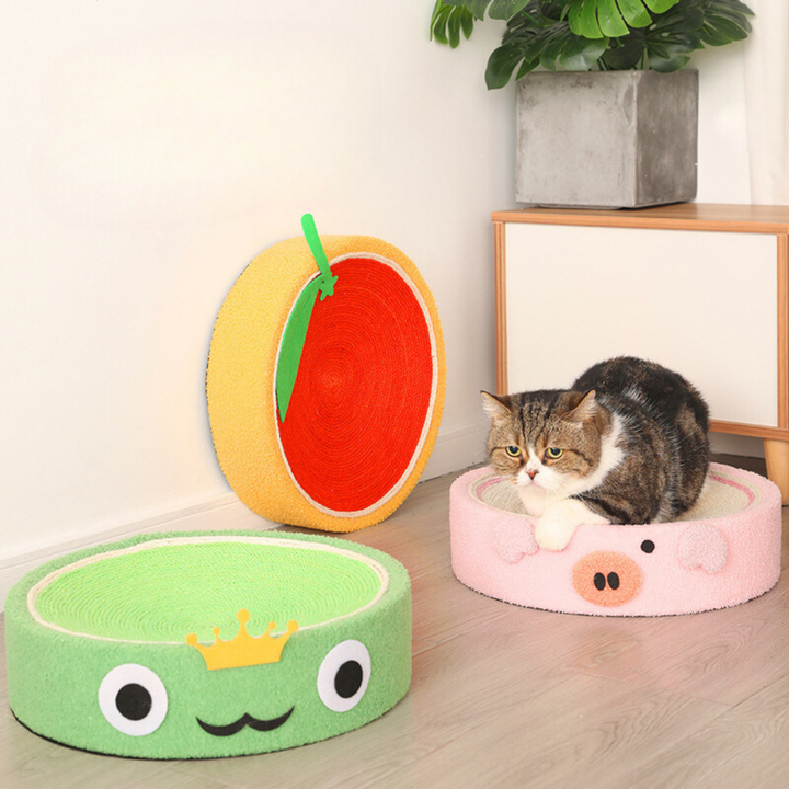 Kuscheliges Sisal-Kratzbett für Katzen zum Spielen, Schlafen & zur Krallenpflege. Einzigartiger Katzen-Spiel- & Schlafplatz.