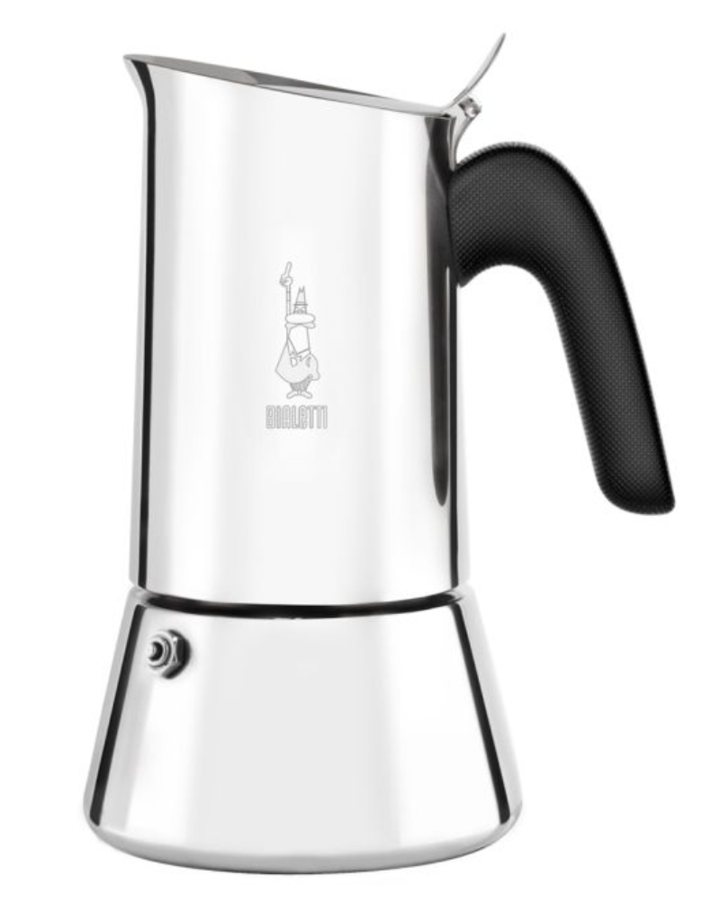 Eleganter Edelstahl Espressokocher für Induktionsherde, ideal für aromatischen Kaffee & Espresso in Ihrer Küche.