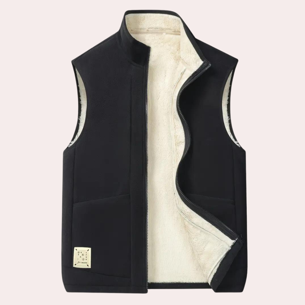 Vielseitige Herren Windweste mit Zip, ideal für Reise & Sport. Bequeme Outdoor Funktionsweste mit Stehkragen.
