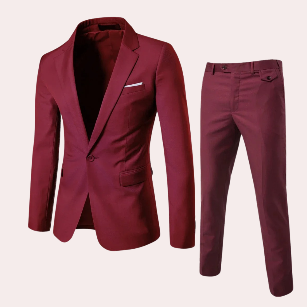 Vielseitiger Herrenanzug, bequem und schick. Geeignet als Businessanzug, Hochzeitsanzug oder für stilvolle Abendgarderobe.