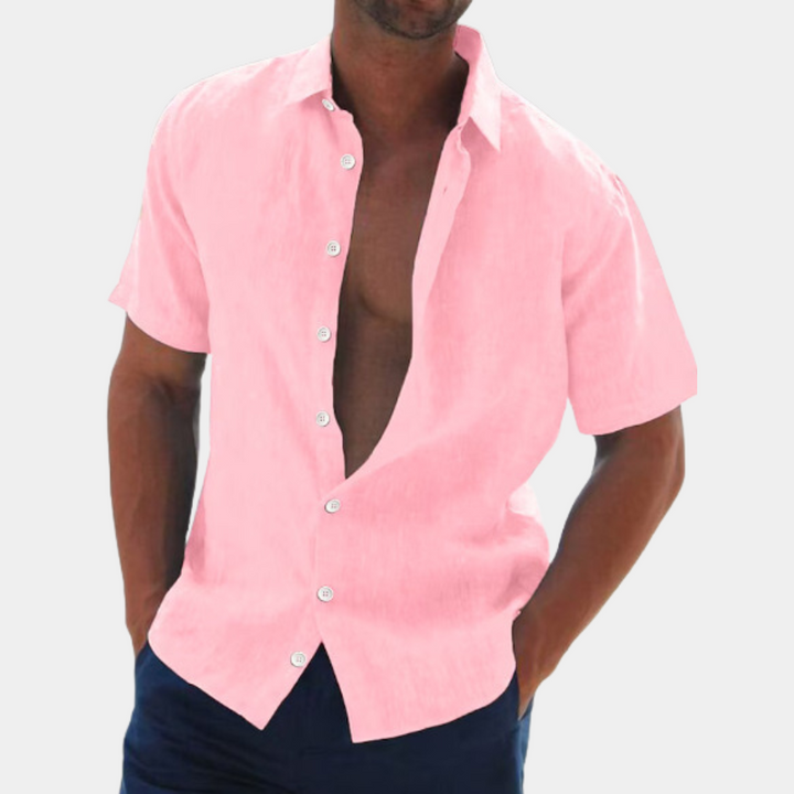 Modernes Herren Kurzarmhemd für Frühling und Sommer. Stilvolles Freizeithemd, perfekt für Business Casual.