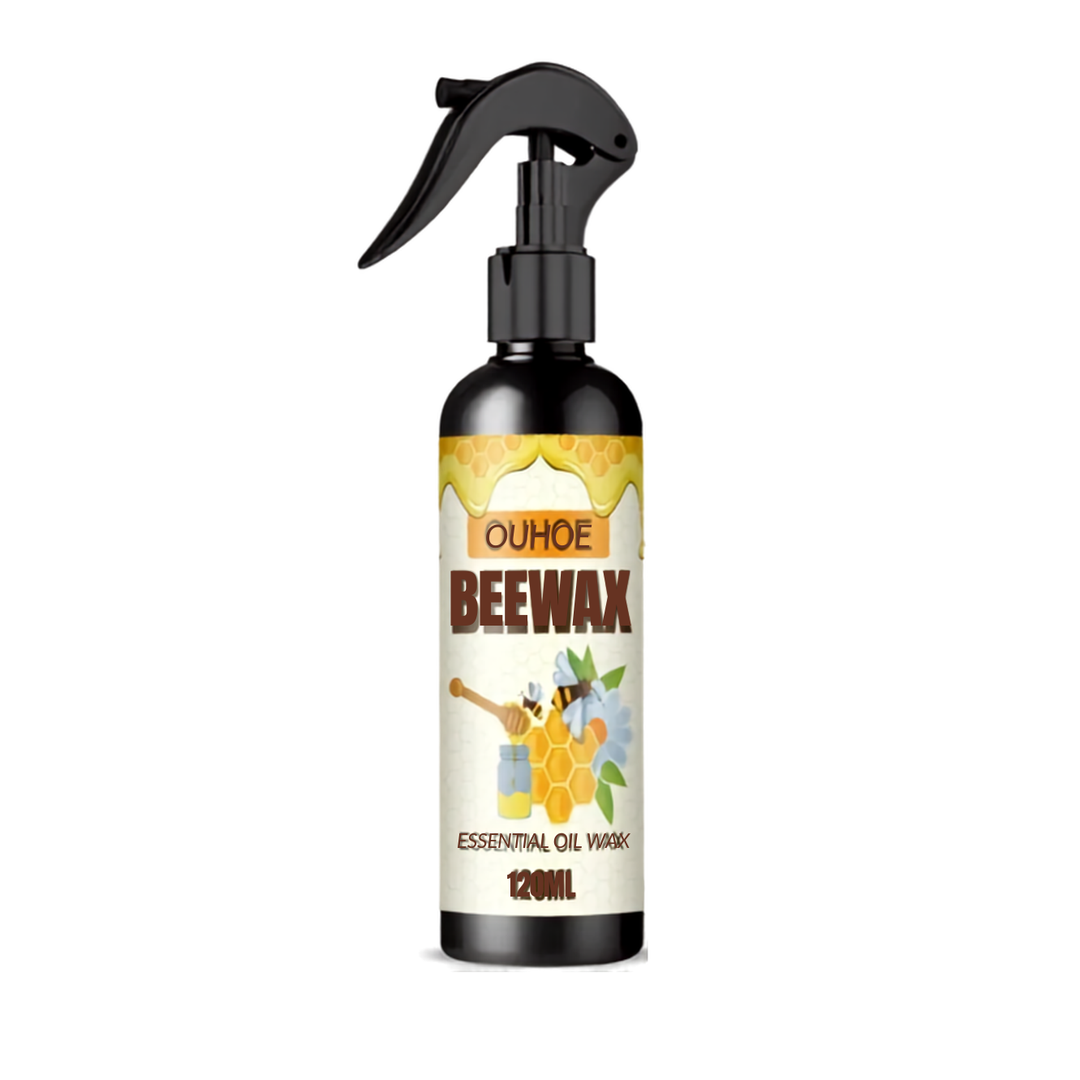 Bienenwachs-Spray 120ml zur Reinigung und Pflege von Holzmöbeln mit natürlichem Glanz.