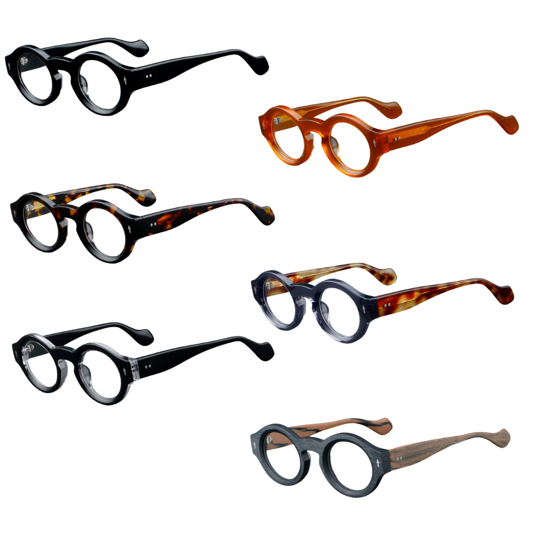 Leichte, anpassbare Unisex Vintage-Brillenfassung für Sehstärke. Stilvoll und bequem für täglichen Komfort.
