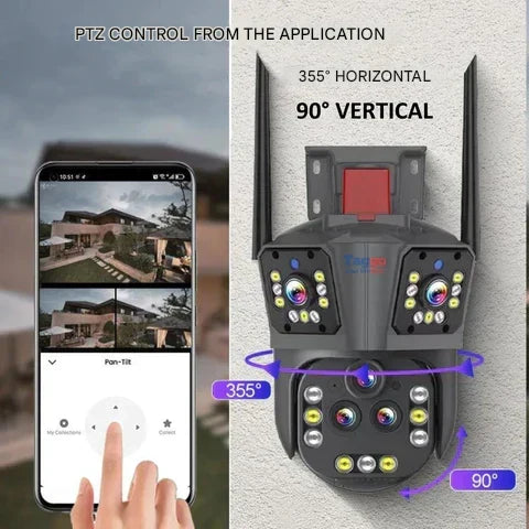 Robuste Outdoor-WLAN-Sicherheitskamera, 20MP, 20x Zoom, Smart-Tracking und Objektschutz für Ihr Zuhause.