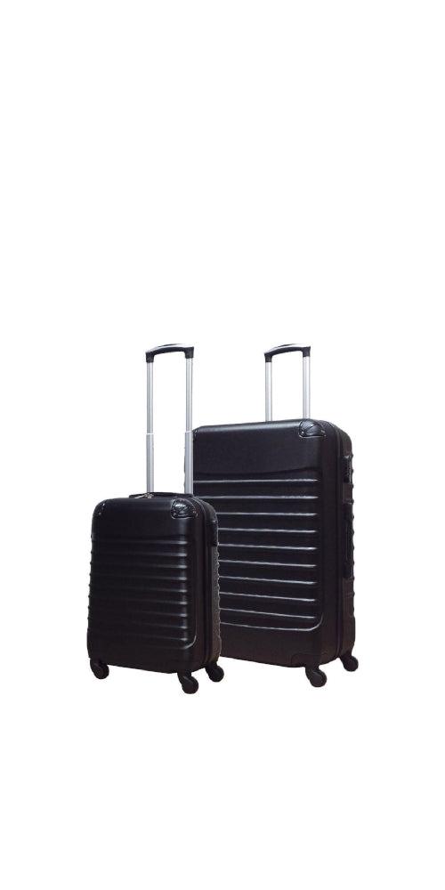 Zweiteiliges Hartschalen-Kofferset für Reisen, robustes Gepäck-Set mit Rollen.