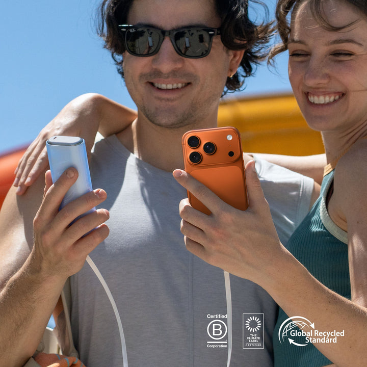 Leistungsstarke 10000 mAh Powerbank mit praktischem USB-C Ladekabel, ideal für Smartphone & Tablet.
