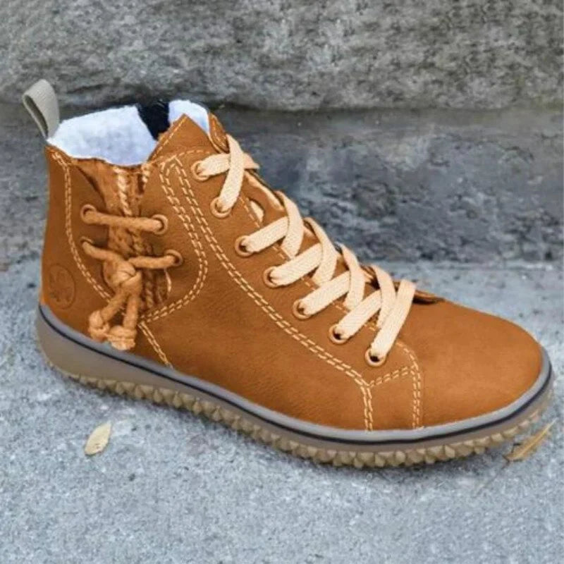 Elegante Damen Vintage-Winterstiefel. Warme, gefütterte Damenschuhe mit rutschfester Sohle für zeitlosen Winterkomfort.