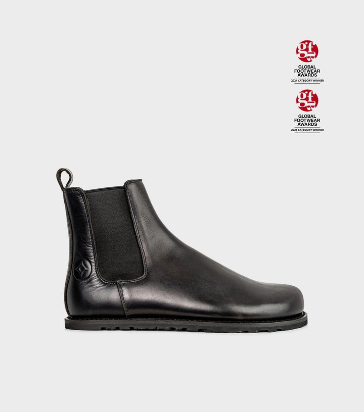 Langlebige Unisex Chelsea Barfuß-Stiefeletten mit Goodyear-Rahmennaht, ideal für urbanen Stil und lange Spaziergänge.
