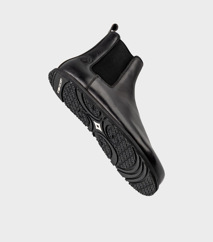 Unisex Barfußschuhe im Chelsea-Stil mit extra breiter Passform für gesunden Fußkomfort und natürliche Bewegung.