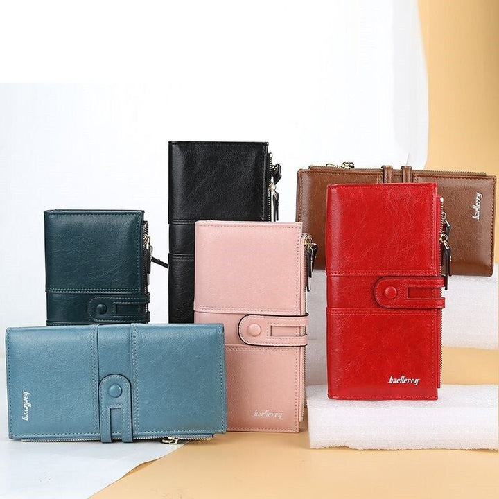 Damen-Accessoire: Lang Wallet mit Doppelreißverschluss, stilvoll & funktional für moderne Frauen.