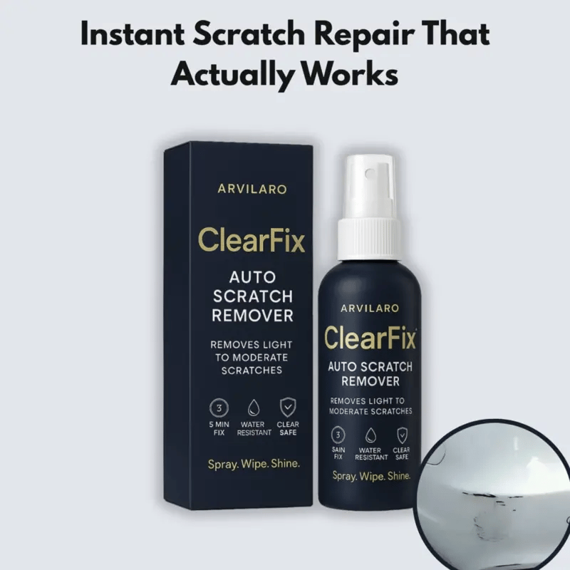 ClearFix Autokratzer-Entferner-Spray für makellosen Glanz. Effektive Lackpflege & schnelle Kratzerreparatur.