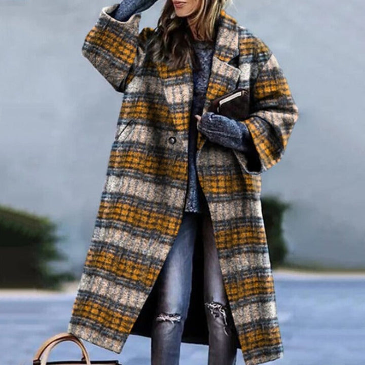 Hochwertiger langer Damen Herbst- & Wintermantel. Eleganter und warmer Klassiker für Frauen.