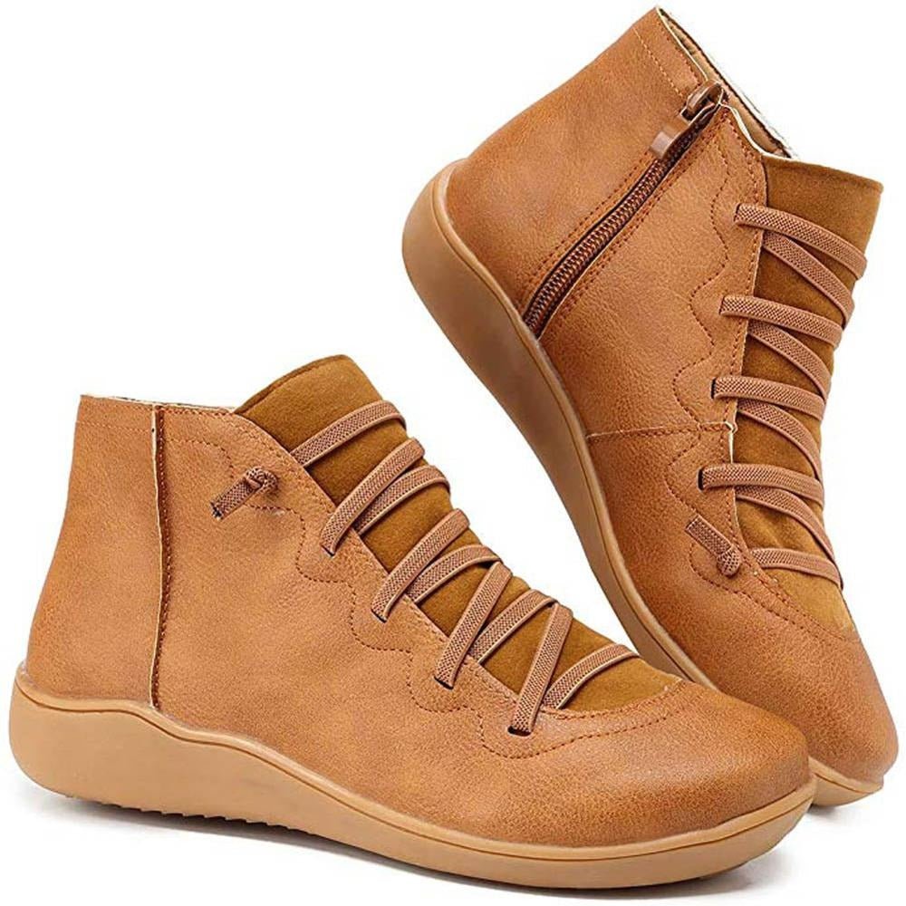 Orthopädische Damen Stiefelette mit Komfort-Sohle für Fußgesundheit und Unterstützung, atmungsaktiv.