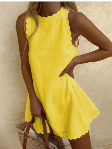 Vielseitiges Damen Sommer Minikleid, elegant & bequem. Ideales Freizeitkleid für jeden Anlass. Trendige Mode.