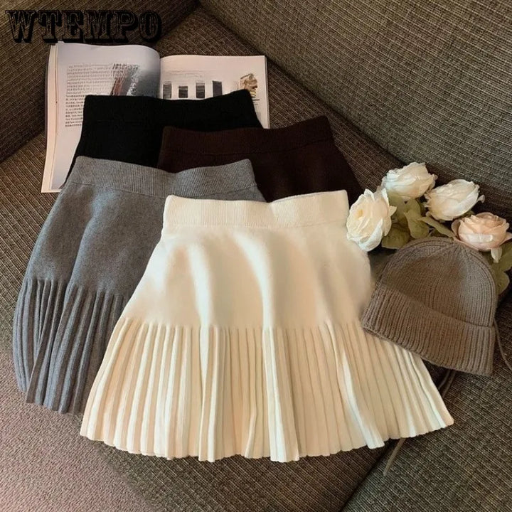Eleganter Damen Winterrock in A-Linie mit hohem Bund. Modisch & bequem für Freizeit oder Büro.