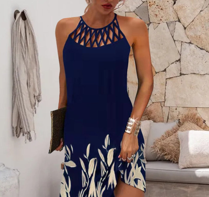 Modisches schulterfreies Damenkleid, Vintage-Look, 3D-Print Muster, figurbetontes Sommer-Partykleid.
