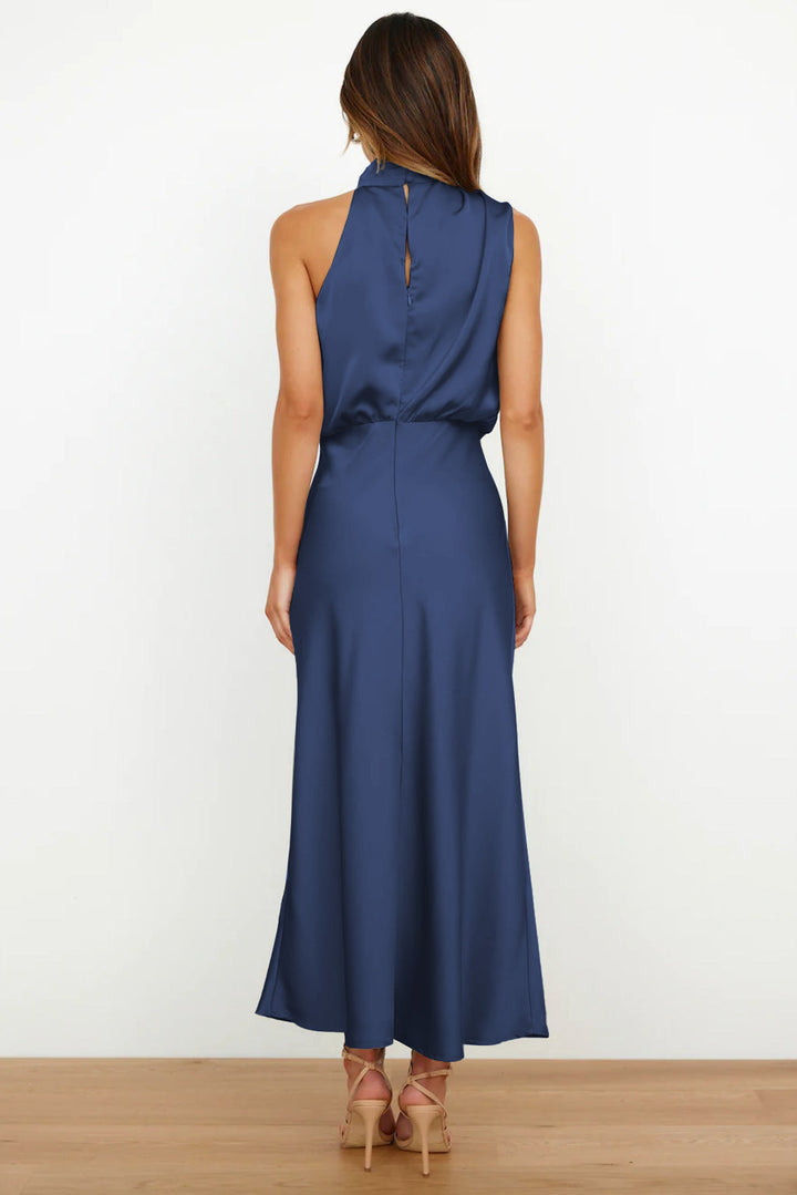 Damen Maxikleid, ärmellos, Halterneck Stil, perfektes formelles Partykleid.