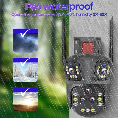 Smarte Outdoor-WLAN-Kamera mit 20MP, 20x Zoom, Bewegungserkennung & präzisem Smart-Tracking.
