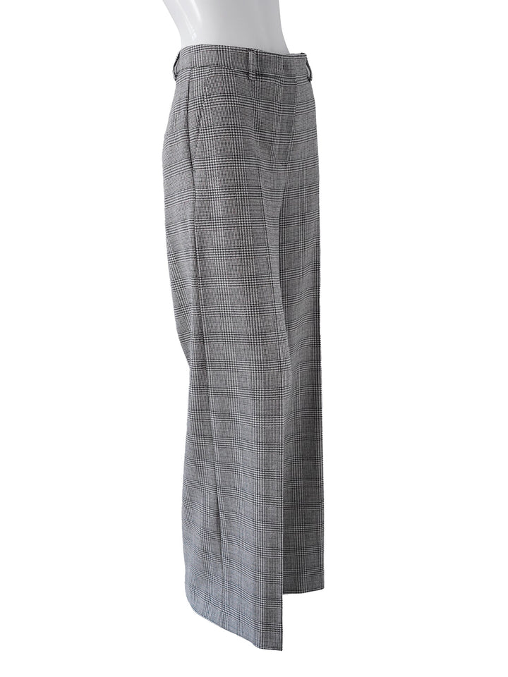 Schicke Damenhose Shiloh mit klassischem Prince-of-Wales-Karo, Highwaist und weitem Bein, ideal für elegante Looks.